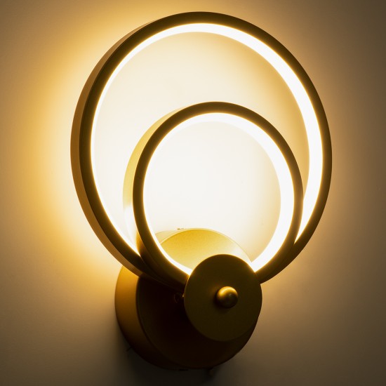 GLOBOSTAR® FREDDIE 61078 Μοντέρνο Φωτιστικό Τοίχου - Απλίκα LED 15W 1080lm 300° AC 220-240V IP20 Ρυθμιζόμενο Λευκό CCT με On/Off 2700K/4500K/6000K - Lumileds SMD Chip - Χρυσό Βούρτσας - Μ20 x Π7.5 x Υ25cm - 3 Χρόνια Εγγύηση GLOBOSTAR® FREDDIE 61078 Μοντέρνο Φωτιστικό Τοίχου - Απλίκα LED 15W 1080lm 300° AC 220-240V IP20 Ρυθμιζόμενο Λευκό CCT με On/Off 2700K/4500K/6000K - Lumileds SMD Chip - Χρυσό Βούρτσας - Μ20 x Π7.5 x Υ25cm - 3 Χρόνια Εγγύηση