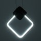 GLOBOSTAR® MARY 61082 Μοντέρνο Κρεμαστό Φωτιστικό Οροφής LED 12W 1440lm 300° AC 220-240V IP20 Ρυθμιζόμενο Λευκό CCT με On/Off 2700K/4500K/6000K - Lumileds SMD Chip - Μαύρο - Μ20 x Π2.3 x Υ28.5cm - 3 Χρόνια Εγγύηση