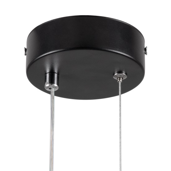 GLOBOSTAR® MARY 61082 Μοντέρνο Κρεμαστό Φωτιστικό Οροφής LED 12W 1440lm 300° AC 220-240V IP20 Ρυθμιζόμενο Λευκό CCT με On/Off 2700K/4500K/6000K - Lumileds SMD Chip - Μαύρο - Μ20 x Π2.3 x Υ28.5cm - 3 Χρόνια Εγγύηση