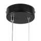 GLOBOSTAR® MARY 61082 Μοντέρνο Κρεμαστό Φωτιστικό Οροφής LED 12W 1440lm 300° AC 220-240V IP20 Ρυθμιζόμενο Λευκό CCT με On/Off 2700K/4500K/6000K - Lumileds SMD Chip - Μαύρο - Μ20 x Π2.3 x Υ28.5cm - 3 Χρόνια Εγγύηση