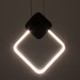 GLOBOSTAR® MARY 61082 Μοντέρνο Κρεμαστό Φωτιστικό Οροφής LED 12W 1440lm 300° AC 220-240V IP20 Ρυθμιζόμενο Λευκό CCT με On/Off 2700K/4500K/6000K - Lumileds SMD Chip - Μαύρο - Μ20 x Π2.3 x Υ28.5cm - 3 Χρόνια Εγγύηση