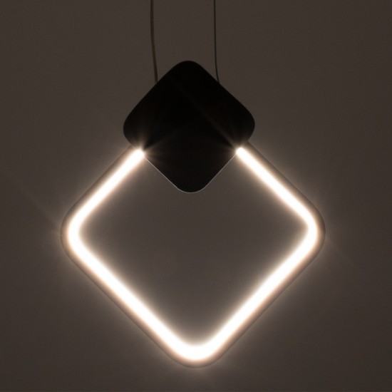 GLOBOSTAR® MARY 61084 Μοντέρνο Κρεμαστό Φωτιστικό Οροφής LED 12W 1440lm 300° AC 220-240V IP20 Ρυθμιζόμενο Λευκό CCT με On/Off 2700K/4500K/6000K - Lumileds SMD Chip - Χρυσό Βούρτσας - Μ20 x Π2.3 x Υ28.5cm - 3 Χρόνια Εγγύηση
