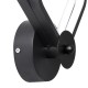 GLOBOSTAR® ANNA 61085 Μοντέρνο Φωτιστικό Τοίχου - Απλίκα LED 15W 1800lm 300° AC 220-240V IP20 Ρυθμιζόμενο Λευκό CCT με On/Off 2700K/4500K/6000K - Lumileds SMD Chip - Μαύρο Ματ - Μ25 x Π8 x Υ30cm - 3 Χρόνια Εγγύηση