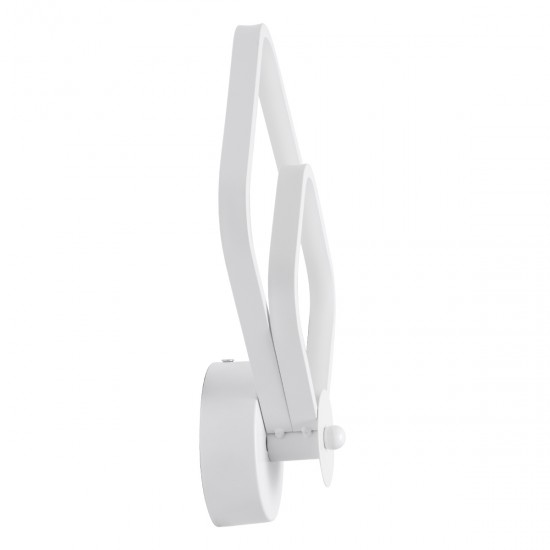 GLOBOSTAR® ANNA 61086 Μοντέρνο Φωτιστικό Τοίχου - Απλίκα LED 15W 1800lm 300° AC 220-240V IP20 Ρυθμιζόμενο Λευκό CCT με On/Off 2700K/4500K/6000K - Lumileds SMD Chip - Λευκό Ματ - Μ25 x Π8 x Υ30cm - 3 Χρόνια Εγγύηση