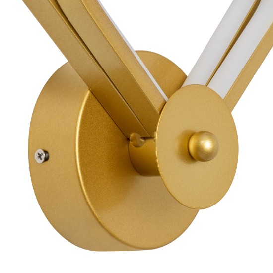GLOBOSTAR® ANNA 61087 Μοντέρνο Φωτιστικό Τοίχου - Απλίκα LED 15W 1800lm 300° AC 220-240V IP20 Ρυθμιζόμενο Λευκό CCT με On/Off 2700K/4500K/6000K - Lumileds SMD Chip - Χρυσό Βούρτσας - Μ25 x Π8 x Υ30cm - 3 Χρόνια Εγγύηση GLOBOSTAR® ANNA 61087 Μοντέρνο Φωτιστικό Τοίχου - Απλίκα LED 15W 1800lm 300° AC 220-240V IP20 Ρυθμιζόμενο Λευκό CCT με On/Off 2700K/4500K/6000K - Lumileds SMD Chip - Χρυσό Βούρτσας - Μ25 x Π8 x Υ30cm - 3 Χρόνια Εγγύηση