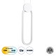 GLOBOSTAR® ILDI 61089 Μοντέρνο Κρεμαστό Φωτιστικό Οροφής LED 12W 1440lm 300° AC 220-240V IP20 Ρυθμιζόμενο Λευκό CCT με On/Off 2700K/4500K/6000K - Lumileds SMD Chip - Λευκό Ματ - Μ10 x Π2.3 x Υ38cm - 3 Χρόνια Εγγύηση