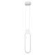 GLOBOSTAR® ILDI 61089 Μοντέρνο Κρεμαστό Φωτιστικό Οροφής LED 12W 1440lm 300° AC 220-240V IP20 Ρυθμιζόμενο Λευκό CCT με On/Off 2700K/4500K/6000K - Lumileds SMD Chip - Λευκό Ματ - Μ10 x Π2.3 x Υ38cm - 3 Χρόνια Εγγύηση