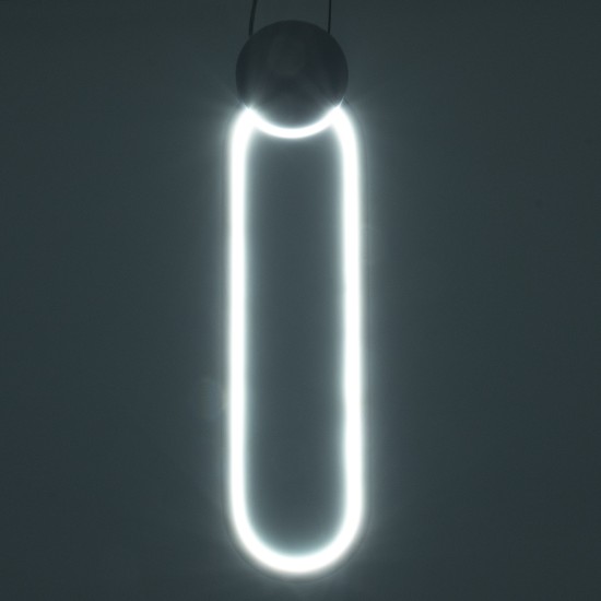 GLOBOSTAR® ILDI 61089 Μοντέρνο Κρεμαστό Φωτιστικό Οροφής LED 12W 1440lm 300° AC 220-240V IP20 Ρυθμιζόμενο Λευκό CCT με On/Off 2700K/4500K/6000K - Lumileds SMD Chip - Λευκό Ματ - Μ10 x Π2.3 x Υ38cm - 3 Χρόνια Εγγύηση