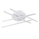GLOBOSTAR® DRACO 61096 Μοντέρνο Φωτιστικό Οροφής LED 60W 7380lm 120° AC 220-240V IP20 Ρυθμιζόμενο Λευκό CCT με Χειριστήριο από 2700K έως 6000K Dimmable - Lumileds SMD Chip - Λευκό Ματ - Μ60 x Π60 x Υ11cm - 3 Χρόνια Εγγύηση
