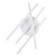 GLOBOSTAR® DRACO 61096 Μοντέρνο Φωτιστικό Οροφής LED 60W 7380lm 120° AC 220-240V IP20 Ρυθμιζόμενο Λευκό CCT με Χειριστήριο από 2700K έως 6000K Dimmable - Lumileds SMD Chip - Λευκό Ματ - Μ60 x Π60 x Υ11cm - 3 Χρόνια Εγγύηση