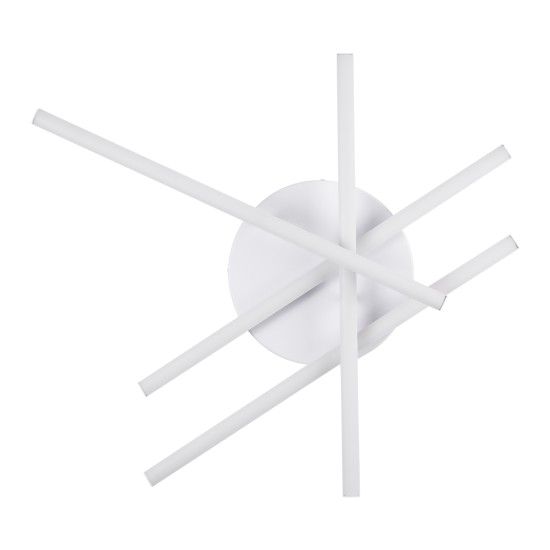 GLOBOSTAR® DRACO 61096 Μοντέρνο Φωτιστικό Οροφής LED 60W 7380lm 120° AC 220-240V IP20 Ρυθμιζόμενο Λευκό CCT με Χειριστήριο από 2700K έως 6000K Dimmable - Lumileds SMD Chip - Λευκό Ματ - Μ60 x Π60 x Υ11cm - 3 Χρόνια Εγγύηση