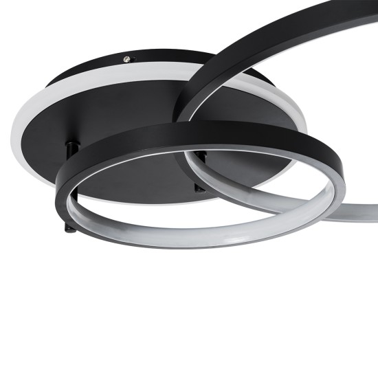 GLOBOSTAR® NEMESIS 61105 Μοντέρνο Φωτιστικό Οροφής LED 67W 6700lm 360° AC 220-240V IP20 Ρυθμιζόμενο Λευκό CCT με Χειριστήριο από 2700K έως 6000K Dimmable - Lumileds SMD Chip - Μαύρο Ματ - Μ84 x Π45 x Υ13cm - 3 Χρόνια Εγγύηση GLOBOSTAR® NEMESIS 61105 Μοντέρνο Φωτιστικό Οροφής LED 67W 6700lm 360° AC 220-240V IP20 Ρυθμιζόμενο Λευκό CCT με Χειριστήριο από 2700K έως 6000K Dimmable - Lumileds SMD Chip - Μαύρο Ματ - Μ84 x Π45 x Υ13cm - 3 Χρόνια Εγγύηση