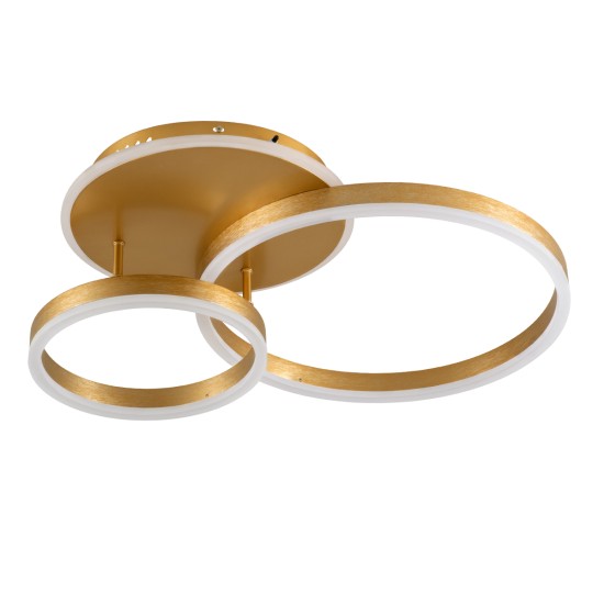 GLOBOSTAR® VENOM 61122 Μοντέρνο Φωτιστικό Οροφής LED 67W 6700lm 360° AC 220-240V IP20 Ρυθμιζόμενο Λευκό CCT με Χειριστήριο από 2700K έως 6000K Dimmable - Lumileds SMD Chip - Σατινέ Χρυσό Βούρτσας - Μ60 x Π40 x Υ12.5cm - 3 Χρόνια Εγγύηση GLOBOSTAR® VENOM 61122 Μοντέρνο Φωτιστικό Οροφής LED 67W 6700lm 360° AC 220-240V IP20 Ρυθμιζόμενο Λευκό CCT με Χειριστήριο από 2700K έως 6000K Dimmable - Lumileds SMD Chip - Σατινέ Χρυσό Βούρτσας - Μ60 x Π40 x Υ12.5cm - 3 Χρόνια Εγγύηση