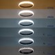 GLOBOSTAR® DIAMOND 61126 Μοντέρνο Κρεμαστό Φωτιστικό Οροφής LED 20W 2356lm 360° AC 220-240V IP20 Ρυθμιζόμενο Λευκό CCT με Χειριστήριο από 2700K έως 6000K Dimmable - Lumileds SMD Chip - Μαύρο Ματ - Μ25 x Π25 x Υ3cm - 3 Χρόνια Εγγύηση