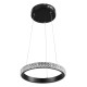 GLOBOSTAR® DIAMOND 61126 Μοντέρνο Κρεμαστό Φωτιστικό Οροφής LED 20W 2356lm 360° AC 220-240V IP20 Ρυθμιζόμενο Λευκό CCT με Χειριστήριο από 2700K έως 6000K Dimmable - Lumileds SMD Chip - Μαύρο Ματ - Μ25 x Π25 x Υ3cm - 3 Χρόνια Εγγύηση