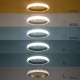GLOBOSTAR® DIAMOND 61127 Μοντέρνο Κρεμαστό Φωτιστικό Οροφής LED 20W 2356lm 360° AC 220-240V IP20 Ρυθμιζόμενο Λευκό CCT με Χειριστήριο από 2700K έως 6000K Dimmable - Lumileds SMD Chip - Χρυσό Βούρτσας - Μ25 x Π25 x Υ3cm - 3 Χρόνια Εγγύηση