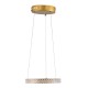 GLOBOSTAR® DIAMOND 61127 Μοντέρνο Κρεμαστό Φωτιστικό Οροφής LED 20W 2356lm 360° AC 220-240V IP20 Ρυθμιζόμενο Λευκό CCT με Χειριστήριο από 2700K έως 6000K Dimmable - Lumileds SMD Chip - Χρυσό Βούρτσας - Μ25 x Π25 x Υ3cm - 3 Χρόνια Εγγύηση