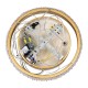 GLOBOSTAR® DIAMOND 61127 Μοντέρνο Κρεμαστό Φωτιστικό Οροφής LED 20W 2356lm 360° AC 220-240V IP20 Ρυθμιζόμενο Λευκό CCT με Χειριστήριο από 2700K έως 6000K Dimmable - Lumileds SMD Chip - Χρυσό Βούρτσας - Μ25 x Π25 x Υ3cm - 3 Χρόνια Εγγύηση
