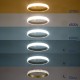 GLOBOSTAR® DIAMOND 61129 Μοντέρνο Κρεμαστό Φωτιστικό Οροφής LED 30W 3513lm 360° AC 220-240V IP20 Ρυθμιζόμενο Λευκό CCT με Χειριστήριο από 2700K έως 6000K Dimmable - Lumileds SMD Chip - Χρυσό Βούρτσας - Μ40 x Π40 x Υ3cm - 3 Χρόνια Εγγύηση