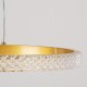 GLOBOSTAR® DIAMOND 61129 Μοντέρνο Κρεμαστό Φωτιστικό Οροφής LED 30W 3513lm 360° AC 220-240V IP20 Ρυθμιζόμενο Λευκό CCT με Χειριστήριο από 2700K έως 6000K Dimmable - Lumileds SMD Chip - Χρυσό Βούρτσας - Μ40 x Π40 x Υ3cm - 3 Χρόνια Εγγύηση