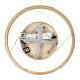 GLOBOSTAR® DIAMOND 61129 Μοντέρνο Κρεμαστό Φωτιστικό Οροφής LED 30W 3513lm 360° AC 220-240V IP20 Ρυθμιζόμενο Λευκό CCT με Χειριστήριο από 2700K έως 6000K Dimmable - Lumileds SMD Chip - Χρυσό Βούρτσας - Μ40 x Π40 x Υ3cm - 3 Χρόνια Εγγύηση