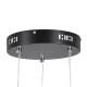 GLOBOSTAR® DIAMOND TRIO 61144 Μοντέρνο Κρεμαστό Φωτιστικό Οροφής LED 120W 14723lm 360° AC 220-240V IP20 Ρυθμιζόμενο Λευκό CCT με Χειριστήριο από 2700K έως 6000K Dimmable - Lumileds SMD Chip - Μαυρό Ματ - Μ150 x Π150 x Υ60cm - 3 Χρόνια Εγγύηση
