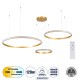 GLOBOSTAR® DIAMOND TRIO 61145 Μοντέρνο Κρεμαστό Φωτιστικό Οροφής LED 120W 14723lm 360° AC 220-240V IP20 Ρυθμιζόμενο Λευκό CCT με Χειριστήριο από 2700K έως 6000K Dimmable - Lumileds SMD Chip - Χρυσό Βούρτσας - Μ150 x Π150 x Υ60cm - 3 Χρόνια Εγγύηση GLOBOSTAR® DIAMOND TRIO 61145 Μοντέρνο Κρεμαστό Φωτιστικό Οροφής LED 120W 14723lm 360° AC 220-240V IP20 Ρυθμιζόμενο Λευκό CCT με Χειριστήριο από 2700K έως 6000K Dimmable - Lumileds SMD Chip - Χρυσό Βούρτσας - Μ150 x Π150 x Υ60cm - 3 Χρόνια Εγγύηση
