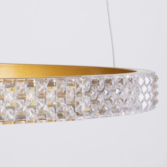 GLOBOSTAR® DIAMOND TRIO 61145 Μοντέρνο Κρεμαστό Φωτιστικό Οροφής LED 120W 14723lm 360° AC 220-240V IP20 Ρυθμιζόμενο Λευκό CCT με Χειριστήριο από 2700K έως 6000K Dimmable - Lumileds SMD Chip - Χρυσό Βούρτσας - Μ150 x Π150 x Υ60cm - 3 Χρόνια Εγγύηση GLOBOSTAR® DIAMOND TRIO 61145 Μοντέρνο Κρεμαστό Φωτιστικό Οροφής LED 120W 14723lm 360° AC 220-240V IP20 Ρυθμιζόμενο Λευκό CCT με Χειριστήριο από 2700K έως 6000K Dimmable - Lumileds SMD Chip - Χρυσό Βούρτσας - Μ150 x Π150 x Υ60cm - 3 Χρόνια Εγγύηση