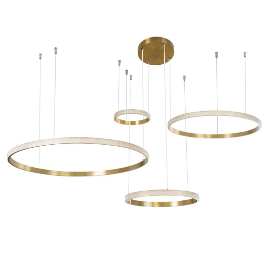 GLOBOSTAR® DIAMOND TETRA 61149 Μοντέρνο Κρεμαστό Φωτιστικό Οροφής LED 150W 15000lm 360° AC 220-240V IP20 Ρυθμιζόμενο Λευκό CCT με Χειριστήριο από 2700K έως 6000K Dimmable - Lumileds SMD Chip - Χρυσό Βούρτσας - Μ150 x Π150 x Υ120cm - 3 Χρόνια Εγγύηση GLOBOSTAR® DIAMOND TETRA 61149 Μοντέρνο Κρεμαστό Φωτιστικό Οροφής LED 150W 15000lm 360° AC 220-240V IP20 Ρυθμιζόμενο Λευκό CCT με Χειριστήριο από 2700K έως 6000K Dimmable - Lumileds SMD Chip - Χρυσό Βούρτσας - Μ150 x Π150 x Υ120cm - 3 Χρόνια Εγγύηση
