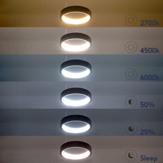 GLOBOSTAR® NEMESIS 61152 Μοντέρνο Κρεμαστό Φωτιστικό Οροφής LED 20W 2000lm 360° AC 220-240V IP20 Ρυθμιζόμενο Λευκό CCT με Χειριστήριο από 2700K έως 6000K Dimmable - Lumileds SMD Chip - Μαυρό Ματ - Μ25 x Π25 x Υ4cm - 3 Χρόνια Εγγύηση GLOBOSTAR® NEMESIS 61152 Μοντέρνο Κρεμαστό Φωτιστικό Οροφής LED 20W 2000lm 360° AC 220-240V IP20 Ρυθμιζόμενο Λευκό CCT με Χειριστήριο από 2700K έως 6000K Dimmable - Lumileds SMD Chip - Μαυρό Ματ - Μ25 x Π25 x Υ4cm - 3 Χρόνια Εγγύηση