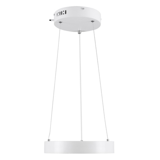 GLOBOSTAR® NEMESIS 61153 Μοντέρνο Κρεμαστό Φωτιστικό Οροφής LED 20W 2356lm 360° AC 220-240V IP20 Ρυθμιζόμενο Λευκό CCT με Χειριστήριο από 2700K έως 6000K Dimmable - Lumileds SMD Chip - Λευκό Ματ - Μ25 x Π25 x Υ4cm - 3 Χρόνια Εγγύηση