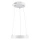 GLOBOSTAR® NEMESIS 61153 Μοντέρνο Κρεμαστό Φωτιστικό Οροφής LED 20W 2356lm 360° AC 220-240V IP20 Ρυθμιζόμενο Λευκό CCT με Χειριστήριο από 2700K έως 6000K Dimmable - Lumileds SMD Chip - Λευκό Ματ - Μ25 x Π25 x Υ4cm - 3 Χρόνια Εγγύηση