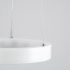 GLOBOSTAR® NEMESIS 61153 Μοντέρνο Κρεμαστό Φωτιστικό Οροφής LED 20W 2356lm 360° AC 220-240V IP20 Ρυθμιζόμενο Λευκό CCT με Χειριστήριο από 2700K έως 6000K Dimmable - Lumileds SMD Chip - Λευκό Ματ - Μ25 x Π25 x Υ4cm - 3 Χρόνια Εγγύηση