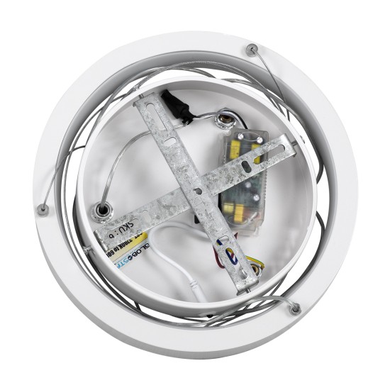 GLOBOSTAR® NEMESIS 61153 Μοντέρνο Κρεμαστό Φωτιστικό Οροφής LED 20W 2356lm 360° AC 220-240V IP20 Ρυθμιζόμενο Λευκό CCT με Χειριστήριο από 2700K έως 6000K Dimmable - Lumileds SMD Chip - Λευκό Ματ - Μ25 x Π25 x Υ4cm - 3 Χρόνια Εγγύηση