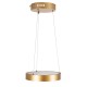 GLOBOSTAR® NEMESIS 61154 Μοντέρνο Κρεμαστό Φωτιστικό Οροφής LED 20W 2356lm 360° AC 220-240V IP20 Ρυθμιζόμενο Λευκό CCT με Χειριστήριο από 2700K έως 6000K Dimmable - Lumileds SMD Chip - Χρυσό Βούρτσας - Μ25 x Π25 x Υ4cm - 3 Χρόνια Εγγύηση