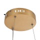 GLOBOSTAR® NEMESIS 61154 Μοντέρνο Κρεμαστό Φωτιστικό Οροφής LED 20W 2356lm 360° AC 220-240V IP20 Ρυθμιζόμενο Λευκό CCT με Χειριστήριο από 2700K έως 6000K Dimmable - Lumileds SMD Chip - Χρυσό Βούρτσας - Μ25 x Π25 x Υ4cm - 3 Χρόνια Εγγύηση