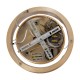 GLOBOSTAR® NEMESIS 61154 Μοντέρνο Κρεμαστό Φωτιστικό Οροφής LED 20W 2356lm 360° AC 220-240V IP20 Ρυθμιζόμενο Λευκό CCT με Χειριστήριο από 2700K έως 6000K Dimmable - Lumileds SMD Chip - Χρυσό Βούρτσας - Μ25 x Π25 x Υ4cm - 3 Χρόνια Εγγύηση