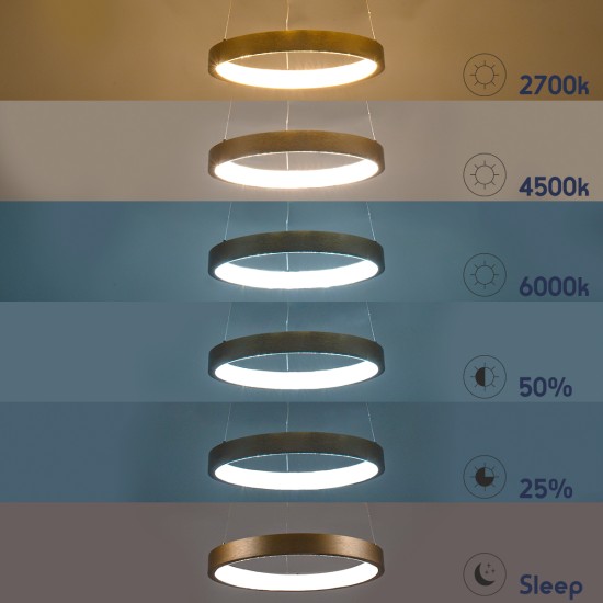 GLOBOSTAR® NEMESIS 61157 Μοντέρνο Κρεμαστό Φωτιστικό Οροφής LED 30W 3513lm 360° AC 220-240V IP20 Ρυθμιζόμενο Λευκό CCT με Χειριστήριο από 2700K έως 6000K Dimmable - Lumileds SMD Chip - Χρυσό Βούρτσας - Μ40 x Π40 x Υ4cm - 3 Χρόνια Εγγύηση GLOBOSTAR® NEMESIS 61157 Μοντέρνο Κρεμαστό Φωτιστικό Οροφής LED 30W 3513lm 360° AC 220-240V IP20 Ρυθμιζόμενο Λευκό CCT με Χειριστήριο από 2700K έως 6000K Dimmable - Lumileds SMD Chip - Χρυσό Βούρτσας - Μ40 x Π40 x Υ4cm - 3 Χρόνια Εγγύηση