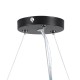 GLOBOSTAR® BURTON 61202 Μοντέρνο Κρεμαστό Φωτιστικό Οροφής LED 75W 8625lm 120° AC 220-240V IP20 Ρυθμιζόμενο Λευκό CCT με Χειριστήριο από 2700K έως 6000K Dimmable - Lumileds SMD Chip - Μαύρο Ματ - Μ60 x Π60 x Υ8cm - 3 Χρόνια Εγγύηση