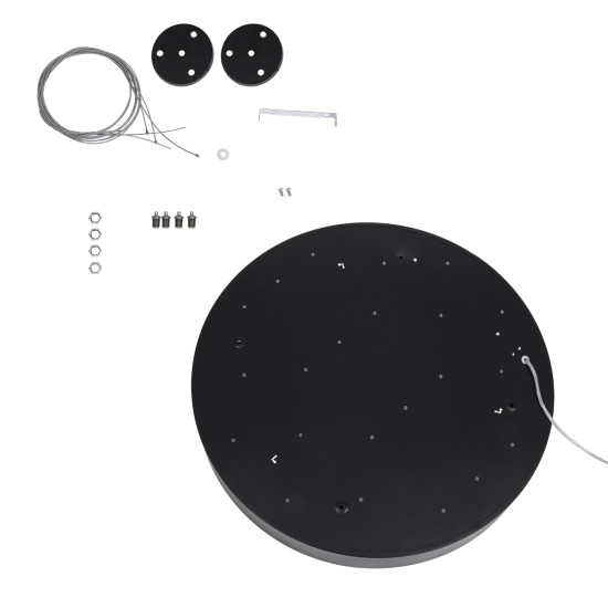 GLOBOSTAR® BURTON 61202 Μοντέρνο Κρεμαστό Φωτιστικό Οροφής LED 75W 8625lm 120° AC 220-240V IP20 Ρυθμιζόμενο Λευκό CCT με Χειριστήριο από 2700K έως 6000K Dimmable - Lumileds SMD Chip - Μαύρο Ματ - Μ60 x Π60 x Υ8cm - 3 Χρόνια Εγγύηση