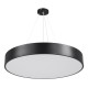 GLOBOSTAR® BURTON 61202 Μοντέρνο Κρεμαστό Φωτιστικό Οροφής LED 75W 8625lm 120° AC 220-240V IP20 Ρυθμιζόμενο Λευκό CCT με Χειριστήριο από 2700K έως 6000K Dimmable - Lumileds SMD Chip - Μαύρο Ματ - Μ60 x Π60 x Υ8cm - 3 Χρόνια Εγγύηση
