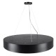 GLOBOSTAR® BURTON 61202 Μοντέρνο Κρεμαστό Φωτιστικό Οροφής LED 75W 8625lm 120° AC 220-240V IP20 Ρυθμιζόμενο Λευκό CCT με Χειριστήριο από 2700K έως 6000K Dimmable - Lumileds SMD Chip - Μαύρο Ματ - Μ60 x Π60 x Υ8cm - 3 Χρόνια Εγγύηση