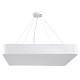 GLOBOSTAR® KAMALA 61209 Μοντέρνο Κρεμαστό Φωτιστικό Οροφής LED 75W 8625lm 120° AC 220-240V IP20 Ρυθμιζόμενο Λευκό CCT με Χειριστήριο από 2700K έως 6000K Dimmable - Lumileds SMD Chip - Λευκό Ματ - Μ60 x Π60 x Υ8cm - 3 Χρόνια Εγγύηση