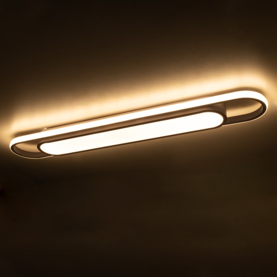GLOBOSTAR® IGOR 61219 Μοντέρνο Φωτιστικό Οροφής LED 48W 5760lm 210° AC 220-240V IP20 Ρυθμιζόμενο Λευκό CCT με On/Off 2700K/4500K/6000K - Lumileds SMD Chip - Λευκό Ματ - Μ81 x Π13 x Υ4.5cm - 3 Χρόνια Εγγύηση GLOBOSTAR® IGOR 61219 Μοντέρνο Φωτιστικό Οροφής LED 48W 5760lm 210° AC 220-240V IP20 Ρυθμιζόμενο Λευκό CCT με On/Off 2700K/4500K/6000K - Lumileds SMD Chip - Λευκό Ματ - Μ81 x Π13 x Υ4.5cm - 3 Χρόνια Εγγύηση