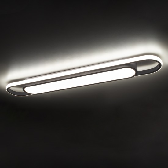 GLOBOSTAR® IGOR 61219 Μοντέρνο Φωτιστικό Οροφής LED 48W 5760lm 210° AC 220-240V IP20 Ρυθμιζόμενο Λευκό CCT με On/Off 2700K/4500K/6000K - Lumileds SMD Chip - Λευκό Ματ - Μ81 x Π13 x Υ4.5cm - 3 Χρόνια Εγγύηση GLOBOSTAR® IGOR 61219 Μοντέρνο Φωτιστικό Οροφής LED 48W 5760lm 210° AC 220-240V IP20 Ρυθμιζόμενο Λευκό CCT με On/Off 2700K/4500K/6000K - Lumileds SMD Chip - Λευκό Ματ - Μ81 x Π13 x Υ4.5cm - 3 Χρόνια Εγγύηση