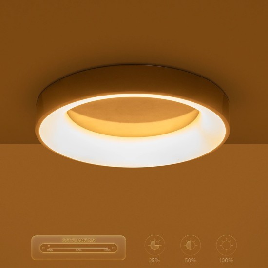 GLOBOSTAR® SALEM 61234 Μοντέρνο Φωτιστικό Οροφής LED 75W 8625lm 120° AC 220-240V IP20 Ρυθμιζόμενο Λευκό CCT με Χειριστήριο από 2700K έως 6000K Dimmable - Lumileds SMD Chip - Γκρι - Μ45 x Π45 x Υ9.5cm - 3 Χρόνια Εγγύηση GLOBOSTAR® SALEM 61234 Μοντέρνο Φωτιστικό Οροφής LED 75W 8625lm 120° AC 220-240V IP20 Ρυθμιζόμενο Λευκό CCT με Χειριστήριο από 2700K έως 6000K Dimmable - Lumileds SMD Chip - Γκρι - Μ45 x Π45 x Υ9.5cm - 3 Χρόνια Εγγύηση