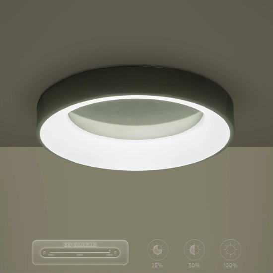 GLOBOSTAR® SALEM 61234 Μοντέρνο Φωτιστικό Οροφής LED 75W 8625lm 120° AC 220-240V IP20 Ρυθμιζόμενο Λευκό CCT με Χειριστήριο από 2700K έως 6000K Dimmable - Lumileds SMD Chip - Γκρι - Μ45 x Π45 x Υ9.5cm - 3 Χρόνια Εγγύηση GLOBOSTAR® SALEM 61234 Μοντέρνο Φωτιστικό Οροφής LED 75W 8625lm 120° AC 220-240V IP20 Ρυθμιζόμενο Λευκό CCT με Χειριστήριο από 2700K έως 6000K Dimmable - Lumileds SMD Chip - Γκρι - Μ45 x Π45 x Υ9.5cm - 3 Χρόνια Εγγύηση