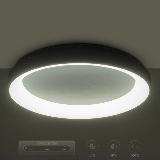 GLOBOSTAR® SALEM 61238 Μοντέρνο Φωτιστικό Οροφής LED 105W 12075lm 120° AC 220-240V IP20 Ρυθμιζόμενο Λευκό CCT με Χειριστήριο από 2700K έως 6000K Dimmable - Lumileds SMD Chip - Γκρι - Μ60 x Π60 x Υ9.5cm - 3 Χρόνια Εγγύηση GLOBOSTAR® SALEM 61238 Μοντέρνο Φωτιστικό Οροφής LED 105W 12075lm 120° AC 220-240V IP20 Ρυθμιζόμενο Λευκό CCT με Χειριστήριο από 2700K έως 6000K Dimmable - Lumileds SMD Chip - Γκρι - Μ60 x Π60 x Υ9.5cm - 3 Χρόνια Εγγύηση