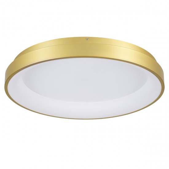 GLOBOSTAR® SALEM 61239 Μοντέρνο Φωτιστικό Οροφής LED 105W 12075lm 120° AC 220-240V IP20 Ρυθμιζόμενο Λευκό CCT με Χειριστήριο από 2700K έως 6000K Dimmable - Lumileds SMD Chip - Χρυσό - Μ60 x Π60 x Υ9.5cm - 3 Χρόνια Εγγύηση