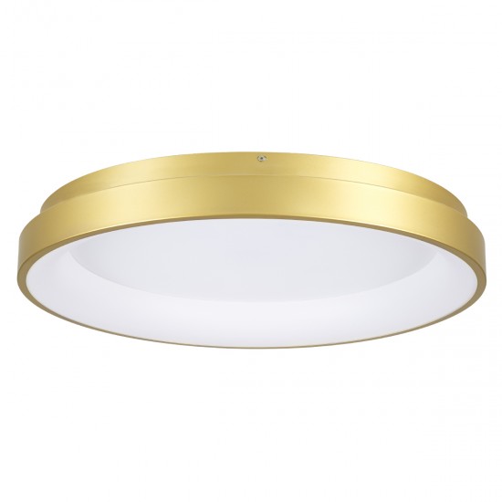 GLOBOSTAR® SALEM 61239 Μοντέρνο Φωτιστικό Οροφής LED 105W 12075lm 120° AC 220-240V IP20 Ρυθμιζόμενο Λευκό CCT με Χειριστήριο από 2700K έως 6000K Dimmable - Lumileds SMD Chip - Χρυσό - Μ60 x Π60 x Υ9.5cm - 3 Χρόνια Εγγύηση